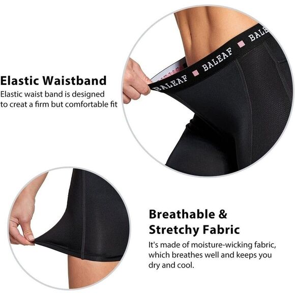 BALEAF Women's Bike Shorts 3D Padded Cycling Underwear Bicycle Short - Black, S - Picture 6 of 12